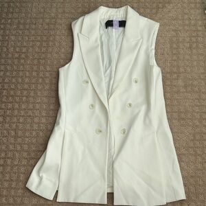 Zara Ivory Double-Breasted Vest